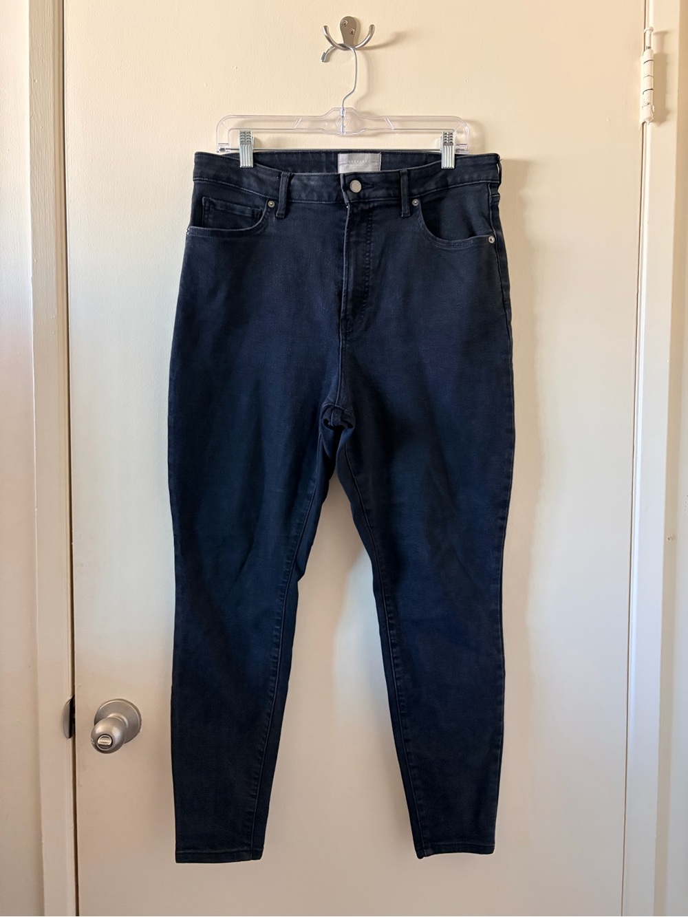 Everlane High Rise Skinny Jeans in Deep Navy